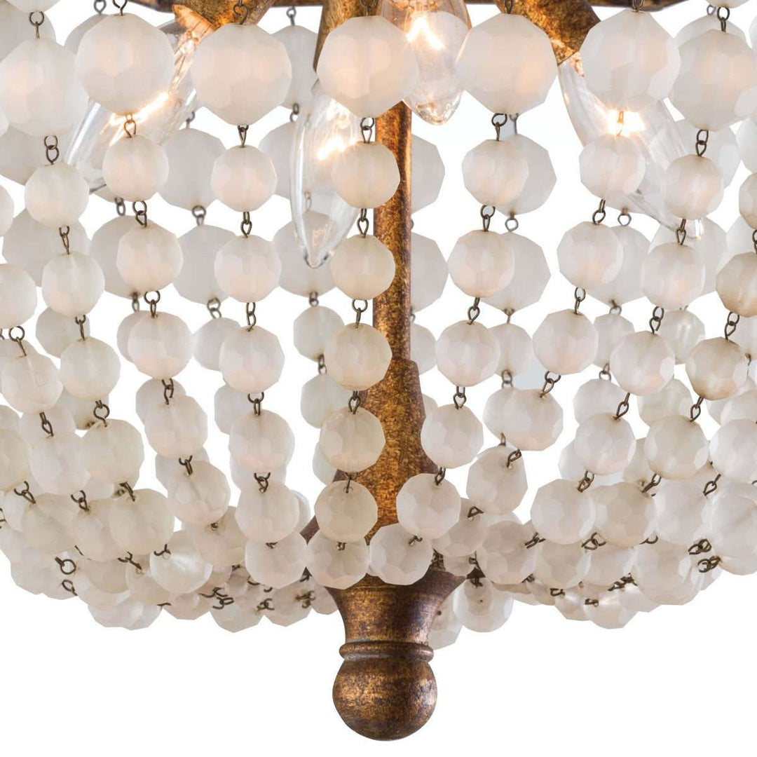 Frosted Crystal Bead Semi Flush Mount-Regina Andrew Design-RAD-16-1164-Flush Mounts-4-France and Son