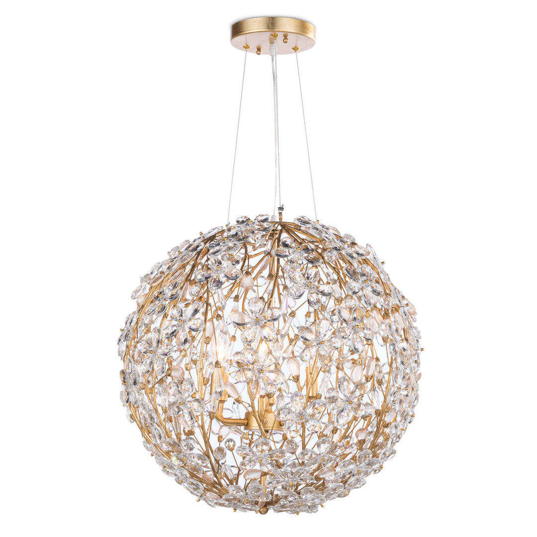 Cheshire Chandelier Small (Gold Leaf)-Regina Andrew Design-RAD-16-1184GL-Chandeliers-1-France and Son