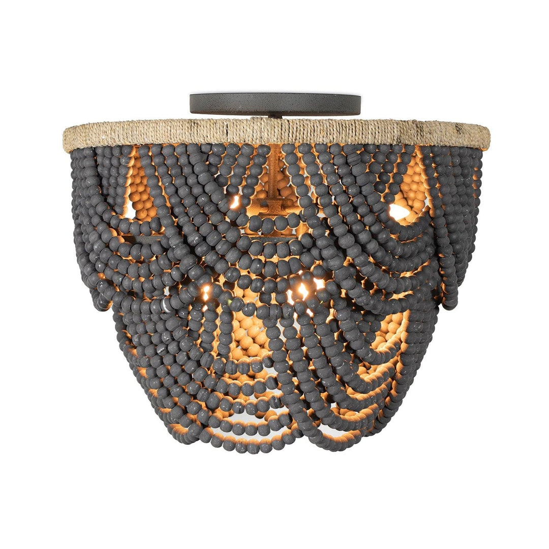 Lorelei Wood Bead Flush Mount