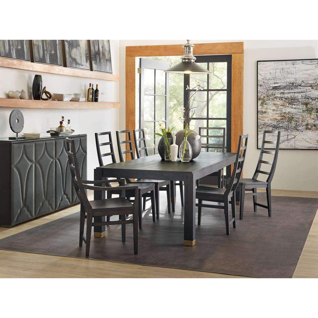 Curata Rectangle Dining Table with 2 x 20" leaves-Hooker-HOOKER-1600-75200A-DKW-Dining Tables-3-France and Son