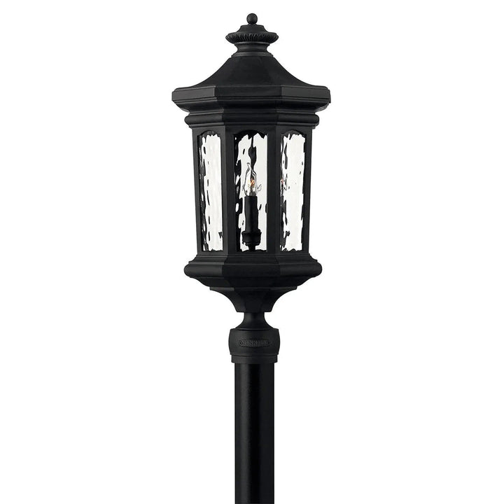 Raley Large Post Top or Pier Mount Lantern 12v-Hinkley Lighting-HINKLEY-1601MB-LV-Outdoor Post LanternsMuseum Black-1-France and Son