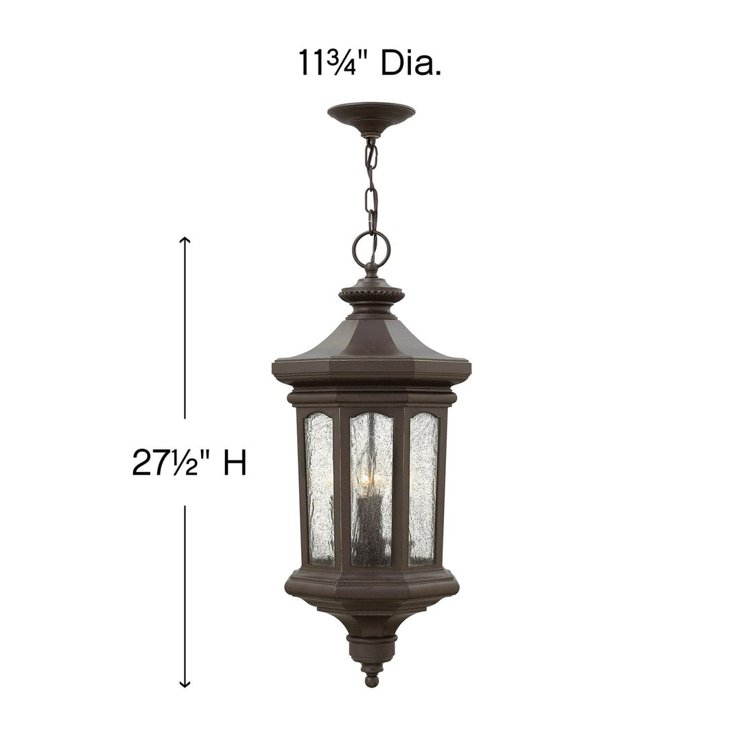 Outdoor Raley - Large Hanging Lantern-Hinkley Lighting-HINKLEY-1602MB-Outdoor Post LanternsMuseum Black-7-France and Son