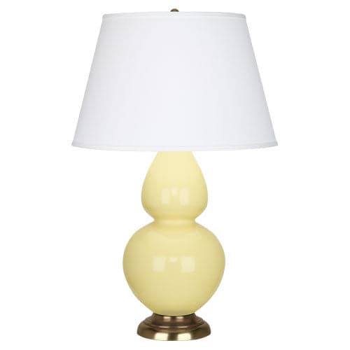 Double Gourd Table Lamp-Robert Abbey Fine Lighting-ABBEY-1660-Table LampsLily-Natural Brass-Ivory-102-France and Son