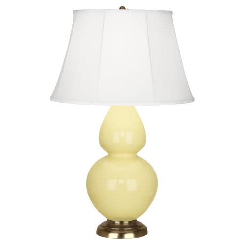 Double Gourd Table Lamp-Robert Abbey Fine Lighting-ABBEY-1604-Table LampsButter-Antique Brass-Ivory-116-France and Son