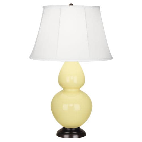Double Gourd Table Lamp-Robert Abbey Fine Lighting-ABBEY-1605-Table LampsButter-Deep Patina-Ivory-101-France and Son