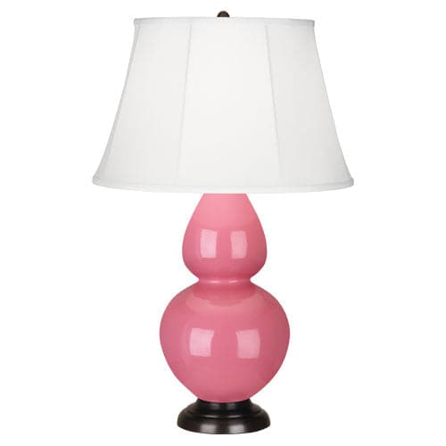 Double Gourd Table Lamp-Robert Abbey Fine Lighting-ABBEY-1608-Table LampsSchiaparelli Pink-Deep Patina-Ivory-96-France and Son