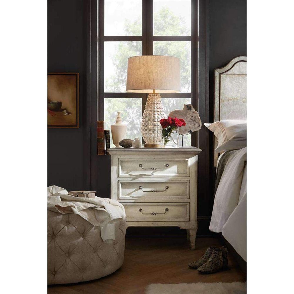 Arabella Three-Drawer Nightstand-Hooker-HOOKER-1610-90115-WH-Nightstands-2-France and Son