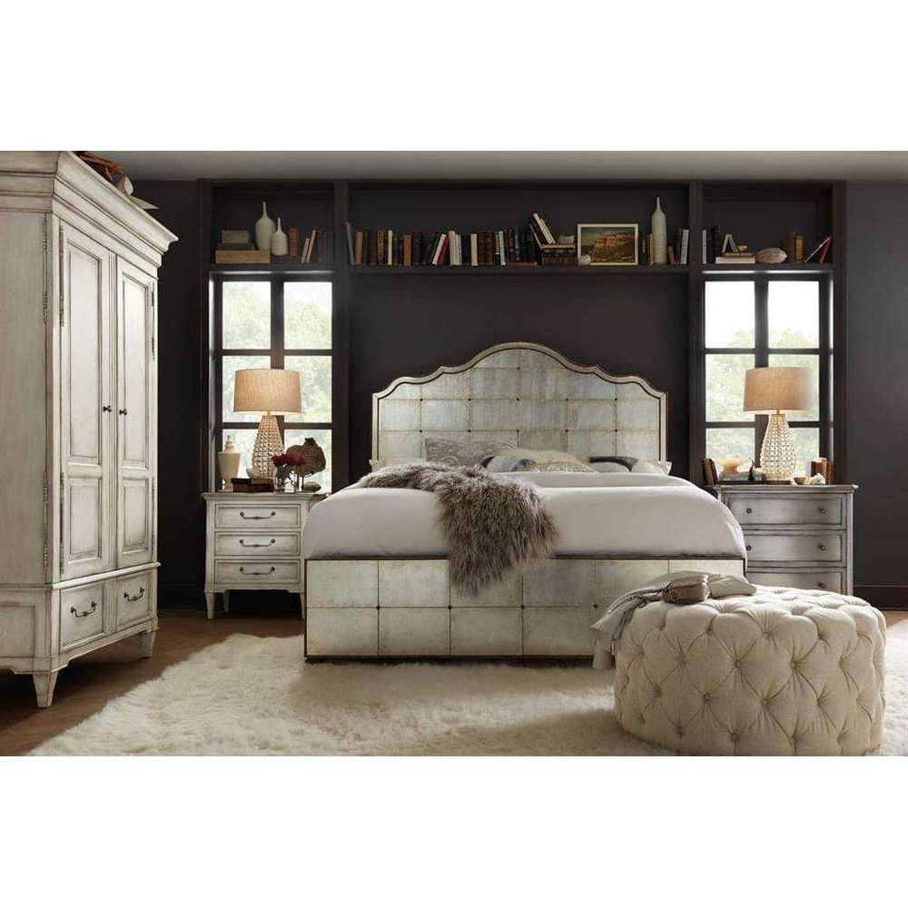 Arabella Three-Drawer Nightstand-Hooker-HOOKER-1610-90115-WH-Nightstands-4-France and Son