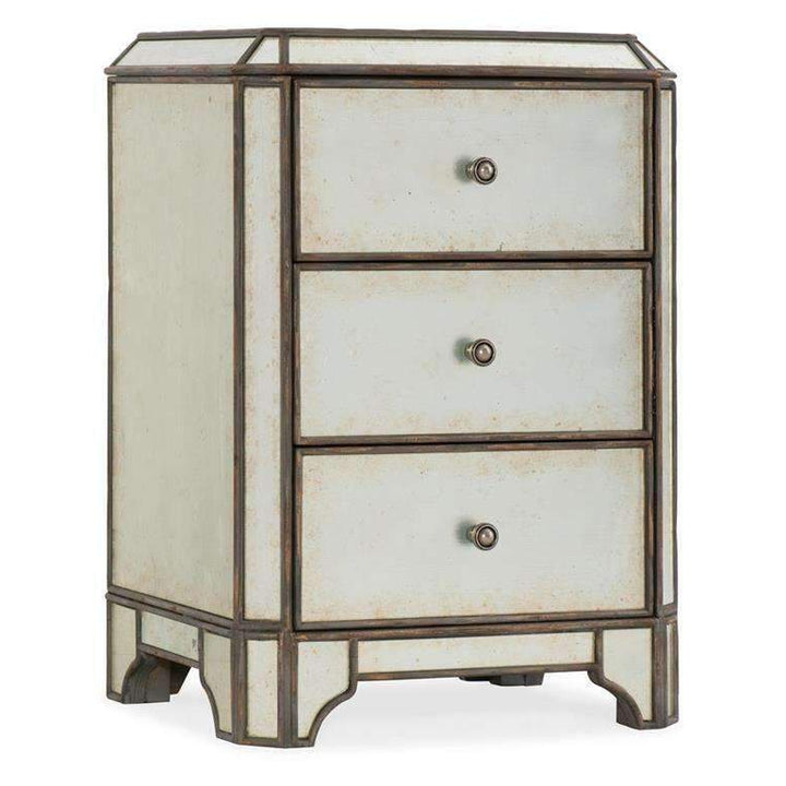 Arabella Mirrored Three-Drawer Nightstand-Hooker-HOOKER-1610-90116-EGLO-Nightstands-1-France and Son