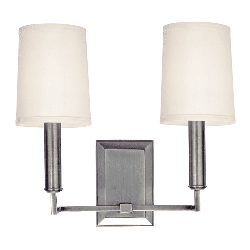 Clinton 2 Light Wall Sconce-Hudson Valley-HVL-812-PN-Wall LightingPolished Nickel-2-France and Son