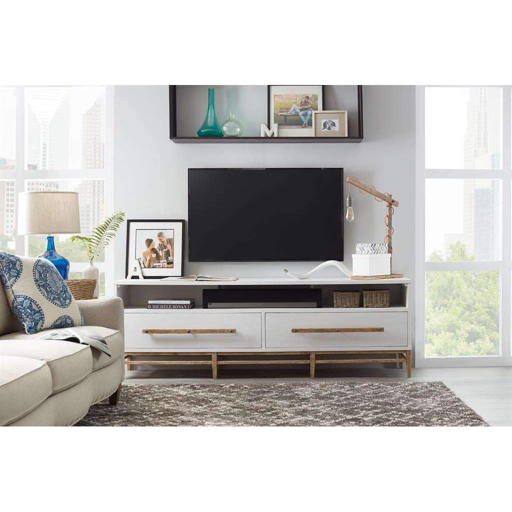 Urban Elevation Low Entertainment Console-Hooker-HOOKER-1620-55488-WH-Media Storage / TV Stands-3-France and Son