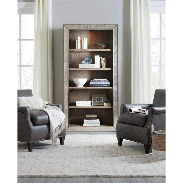 Rustic Glam Bookcase-Hooker-HOOKER-1641-10445-LTWD-Bookcases & Cabinets-3-France and Son