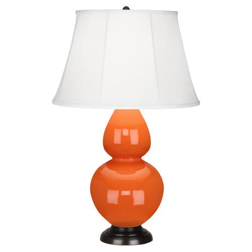 Double Gourd Table Lamp-Robert Abbey Fine Lighting-ABBEY-1645-Table LampsPumpkin-Deep Patina-Ivory-82-France and Son