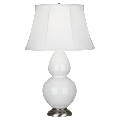 Double Gourd Table Lamp-Robert Abbey Fine Lighting-ABBEY-1670-Table LampsLily-Antique Silver-Ivory-3-France and Son