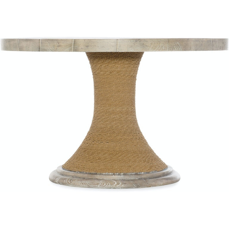 Amani 48in Round Pedestal Dining Table with Wood Top-Hooker-HOOKER-1672-75203-80-Dining Tables-1-France and Son