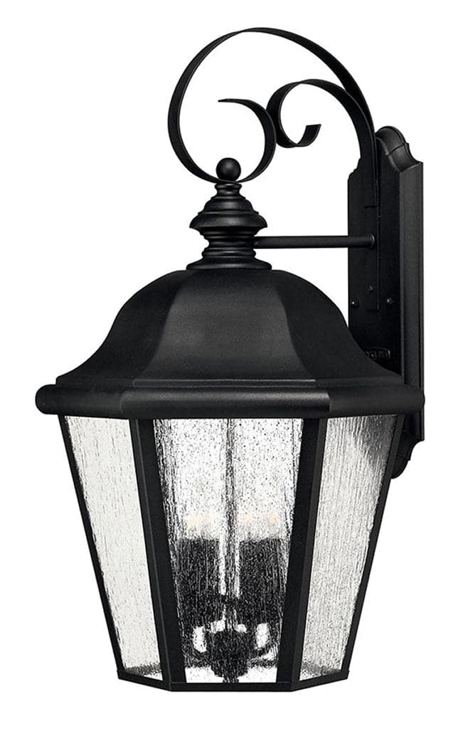 Outdoor Edgewater Extra Large Wall Mount Lantern-Hinkley Lighting-HINKLEY-1675BK-Outdoor Post LanternsNon LED-Black-2-France and Son
