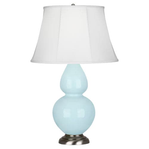 Double Gourd Table Lamp-Robert Abbey Fine Lighting-ABBEY-1676-Table LampsBaby blue-Antique Silver-Ivory-72-France and Son