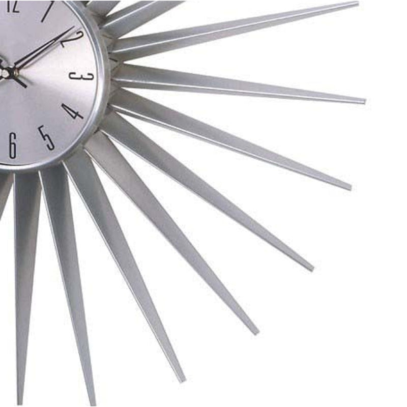 Sunburst Clock - Classic Silver-France & Son-1688SILVER24-Clocks-3-France and Son