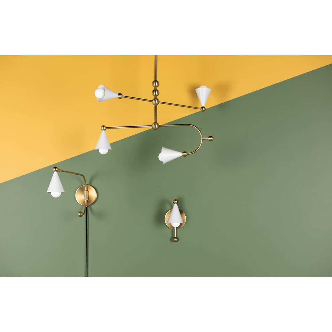 Hikari 6 Light Chandelier-Mitzi-HVL-H681806-AGB/SWH-Chandeliers-3-France and Son