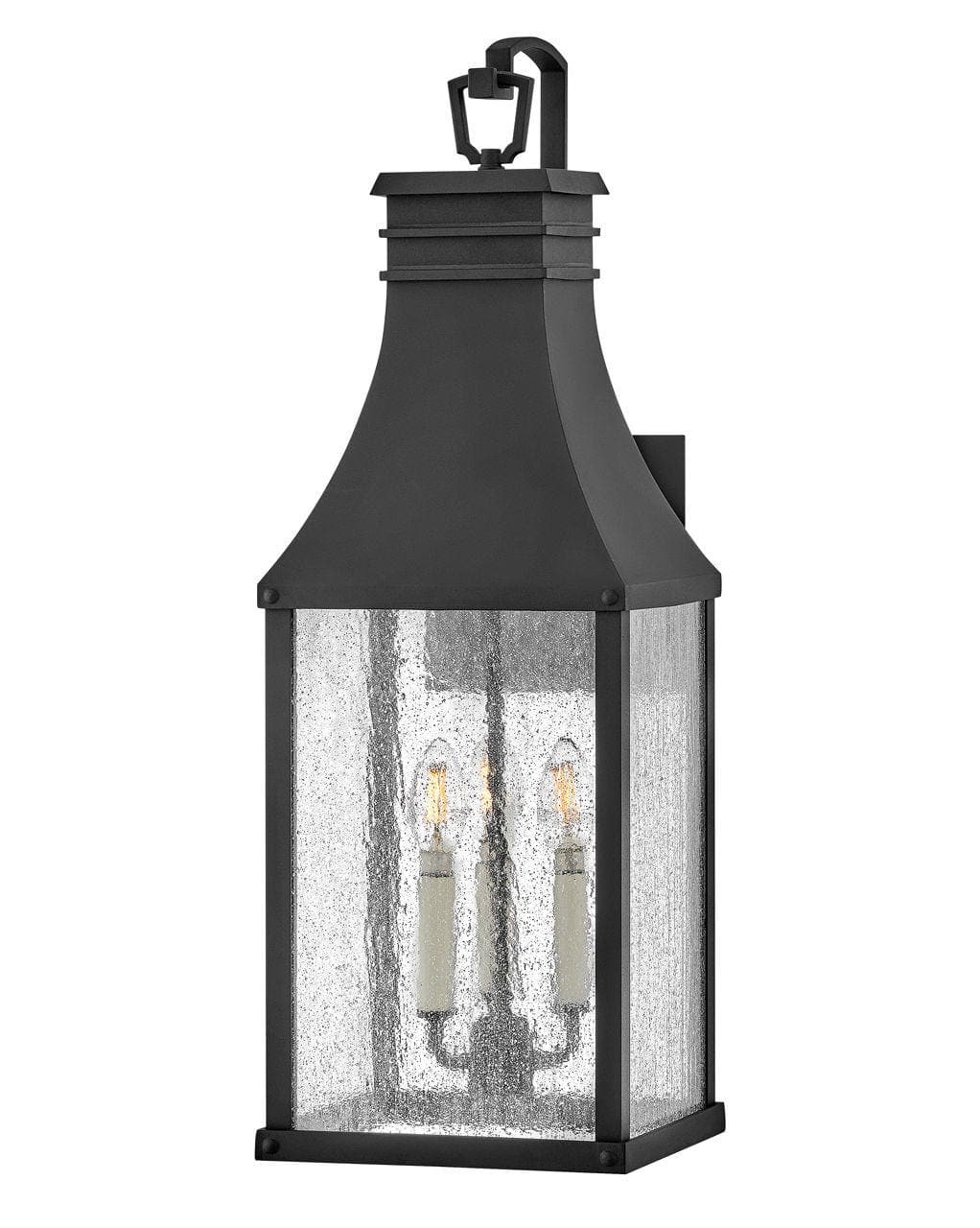 Beacon Hill Large Wall Mount Lantern-Hinkley Lighting-HINKLEY-17465MB-Flush MountsMuseum Black-2-France and Son