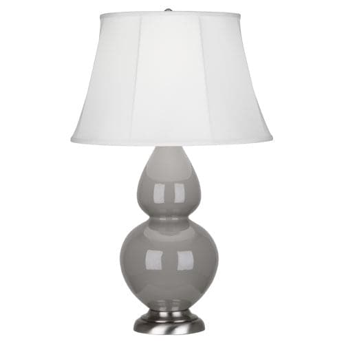 Double Gourd Table Lamp-Robert Abbey Fine Lighting-ABBEY-1750-Table LampsSmokey Taupe-Antique Silver-Ivory-114-France and Son