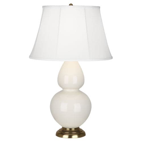 Double Gourd Table Lamp-Robert Abbey Fine Lighting-ABBEY-1754-Table LampsBone-Antique Brass-Ivory-104-France and Son