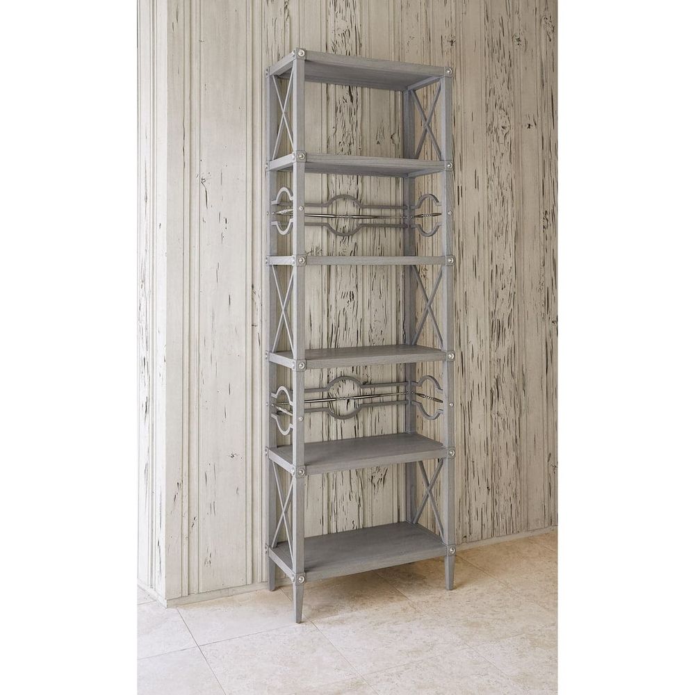 Spindle Étagère-Ambella-AMBELLA-17554-800-002-Bookcases & CabinetsWeathered Grey-4-France and Son