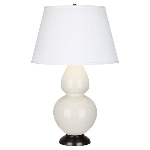 Double Gourd Table Lamp-Robert Abbey Fine Lighting-ABBEY-1660-Table LampsLily-Natural Brass-Ivory-37-France and Son