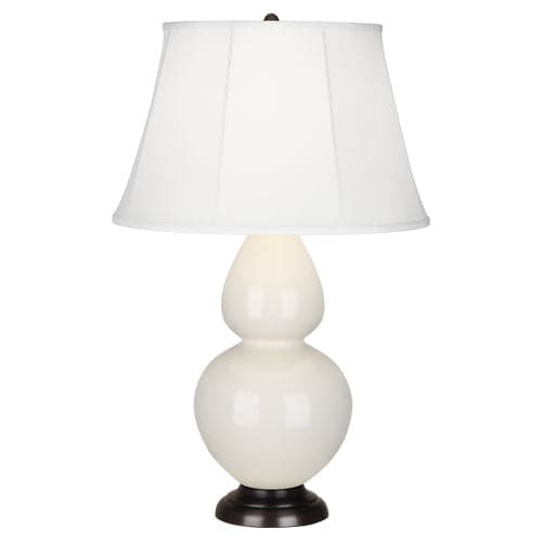 Double Gourd Table Lamp-Robert Abbey Fine Lighting-ABBEY-1755-Table LampsBone-Deep Patina-Ivory-106-France and Son