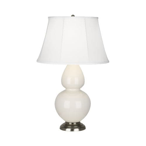 Double Gourd Table Lamp-Robert Abbey Fine Lighting-ABBEY-1756-Table LampsBone-Antique Silver-Ivory-108-France and Son