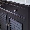 Louvered Sink Chest - Hand Rubbed Raven-Ambella-AMBELLA-17590-110-326-Bathroom Sinks-5-France and Son