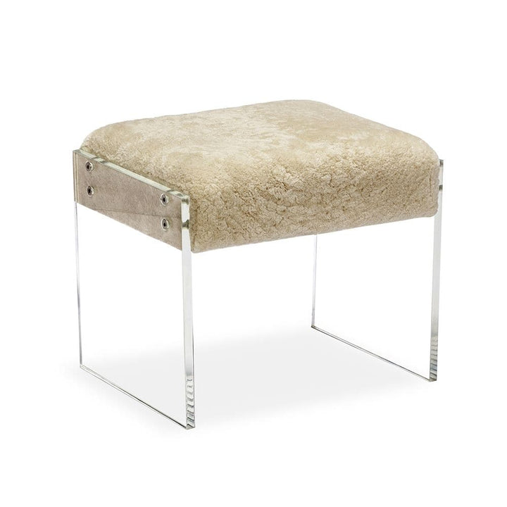 Aiden Shearling Stool-Interlude-INTER-179077-Stools & Ottomans-1-France and Son