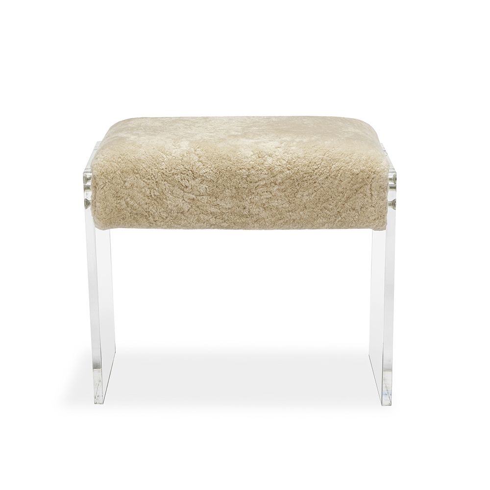 Aiden Shearling Stool-Interlude-INTER-179077-Stools & Ottomans-2-France and Son
