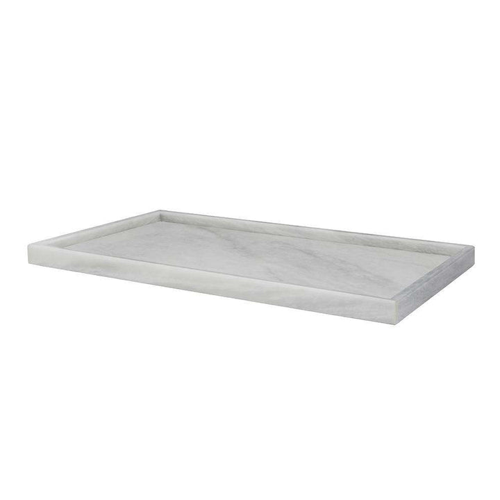 Pearl White 12" x 20" Marble Rectangular Place Tray