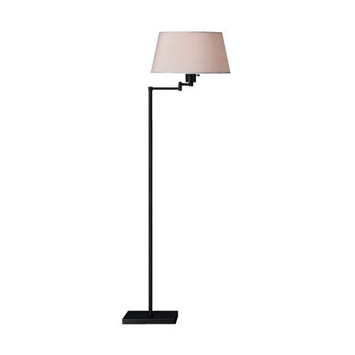 Real Simple Swing Arm Floor Lamp-Robert Abbey Fine Lighting-ABBEY-1835-Floor LampsMatte Black-3-France and Son