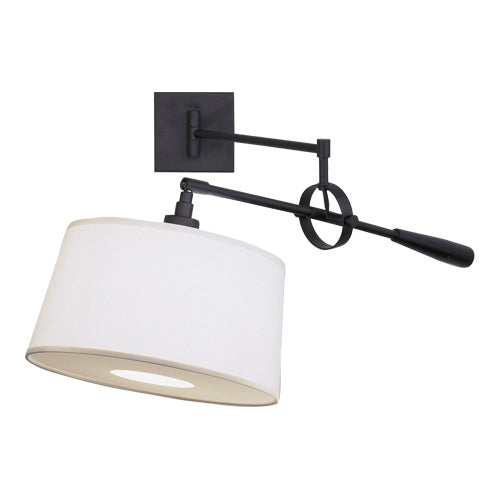 Real Simple Wall Mounted Boom Lamp-Robert Abbey Fine Lighting-ABBEY-1839-Wall LightingMatte Black-6-France and Son
