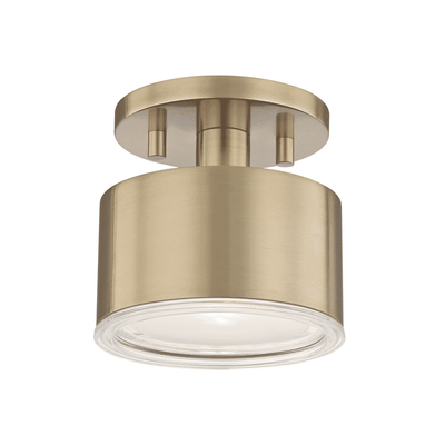 Nora 1 Light Flush Mount-Mitzi-HVL-H159601-AGB-Bathroom LightingAged Brass-1-France and Son