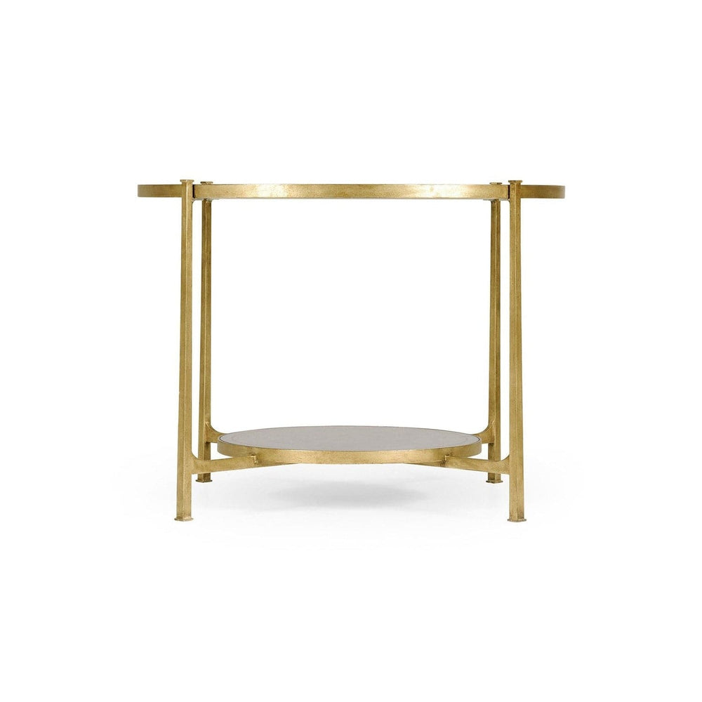 Églomisé Iron Centre Table-Jonathan Charles-JCHARLES-494104-G-Dining TablesGold Leaf-2-France and Son