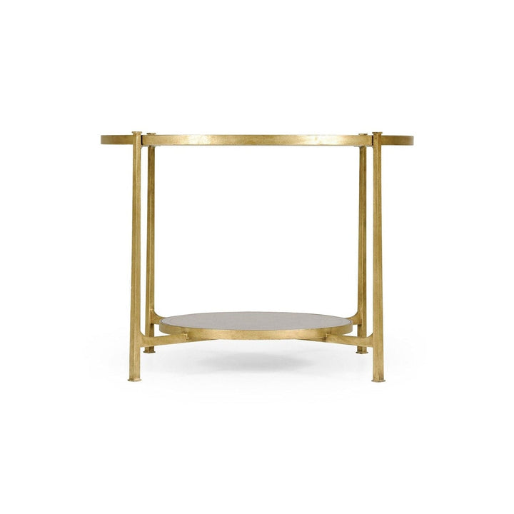 Églomisé Iron Centre Table-Jonathan Charles-JCHARLES-494104-G-Dining TablesGold Leaf-2-France and Son