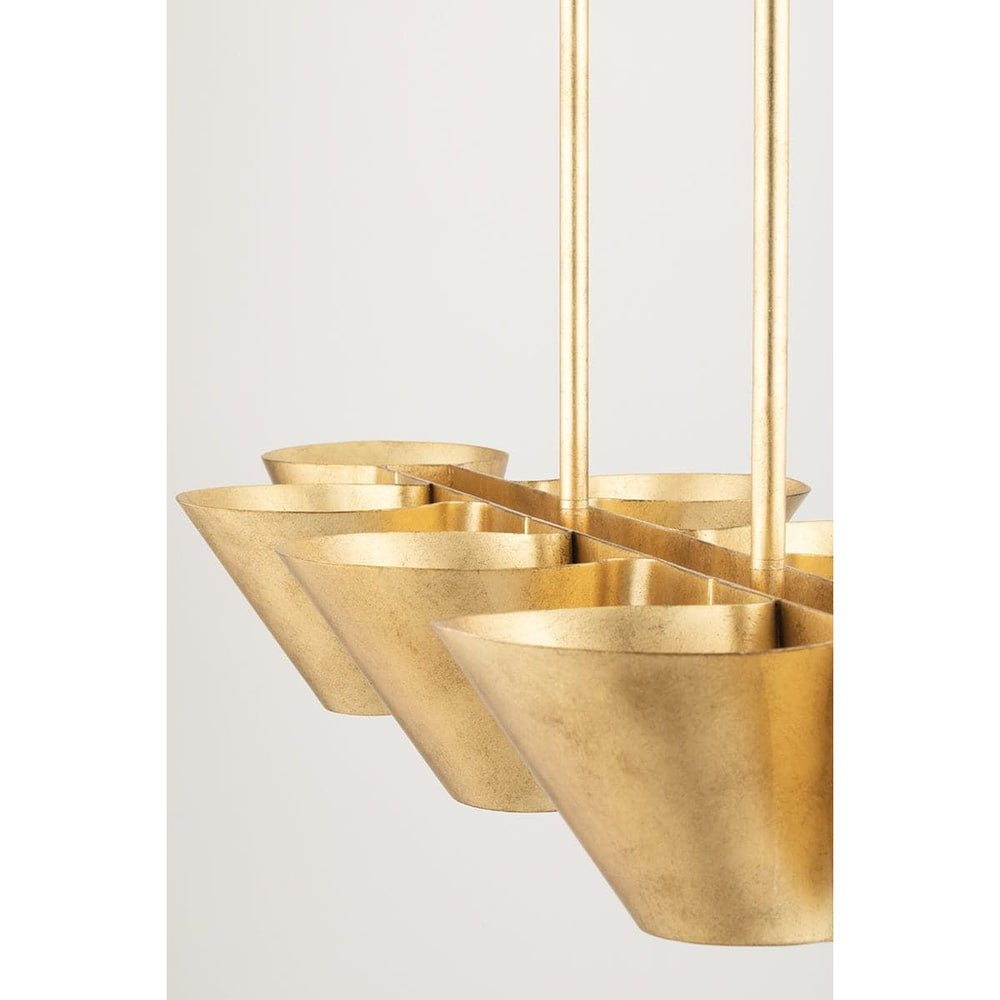 Reeve 8 Light Island Light Vintage Gold Leaf-Hudson Valley-HVL-5652-VGL-Pendants-2-France and Son