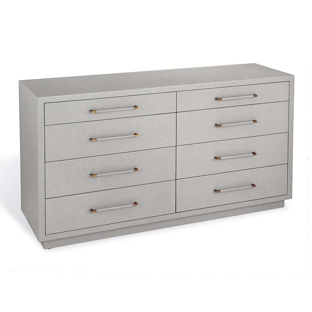 Taylor 8 Drawer Chest-Interlude-INTER-188075-DressersLight Grey / Antique Brass-1-France and Son