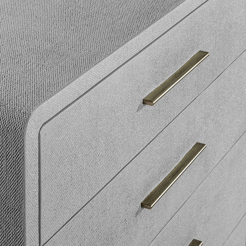 Alma 8 Drawer Chest-Interlude-INTER-188097-DressersLIGHT GREY/ CHAMPAGNE SILVER-3-France and Son
