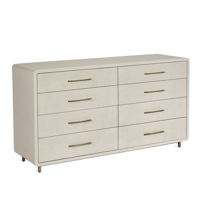 Alma 8 Drawer Chest-Interlude-INTER-188098-DressersCARRIBEAN SAND/ ANTIQUE BRASS-4-France and Son