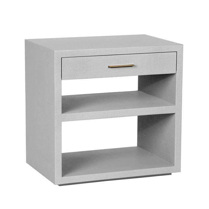 Livia Bedside Chest-Interlude-INTER-188100-NightstandsLight Grey-2-France and Son
