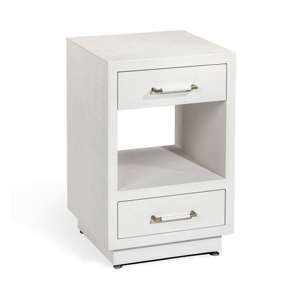 Taylor Small Bedside Chest-Interlude-INTER-188141-NightstandsWhite-2-France and Son