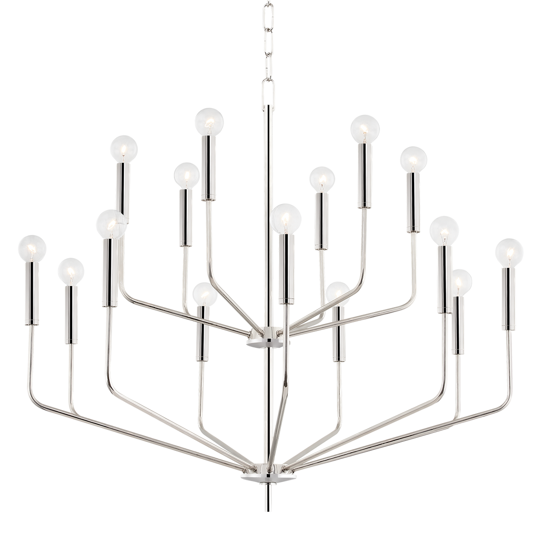 Bailey 15 Light Chandelier-Mitzi-HVL-H516815-PN-ChandeliersPolished Nickel-3-France and Son