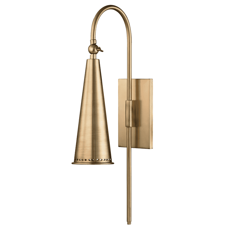 Alva 1 Light Wall Sconce Aged Brass-Hudson Valley-HVL-1300-AGB-Wall Lighting-1-France and Son