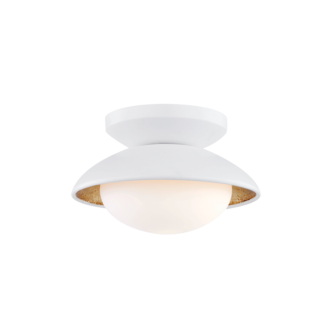 Cadence 1 Light Small Semi Flush-Mitzi-HVL-H368601S-WH/GL-Flush MountsWhite Lustro/Gold Leaf Combo-2-France and Son