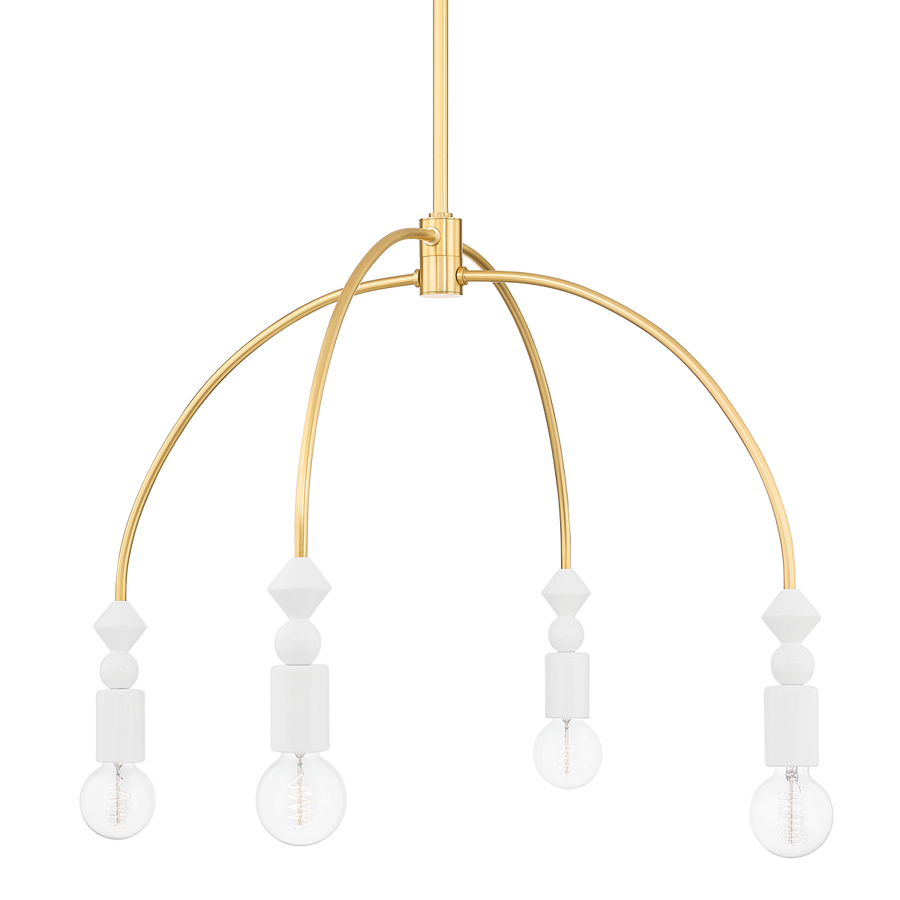 Flora 4 Light Chandelier-Mitzi-HVL-H471804-AGB-Chandeliers-1-France and Son