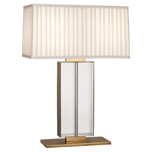 Sloan Table Lamp-Robert Abbey Fine Lighting-ABBEY-1957-Table Lamps27.5"H-Ivory Silk Box Pleat-7-France and Son